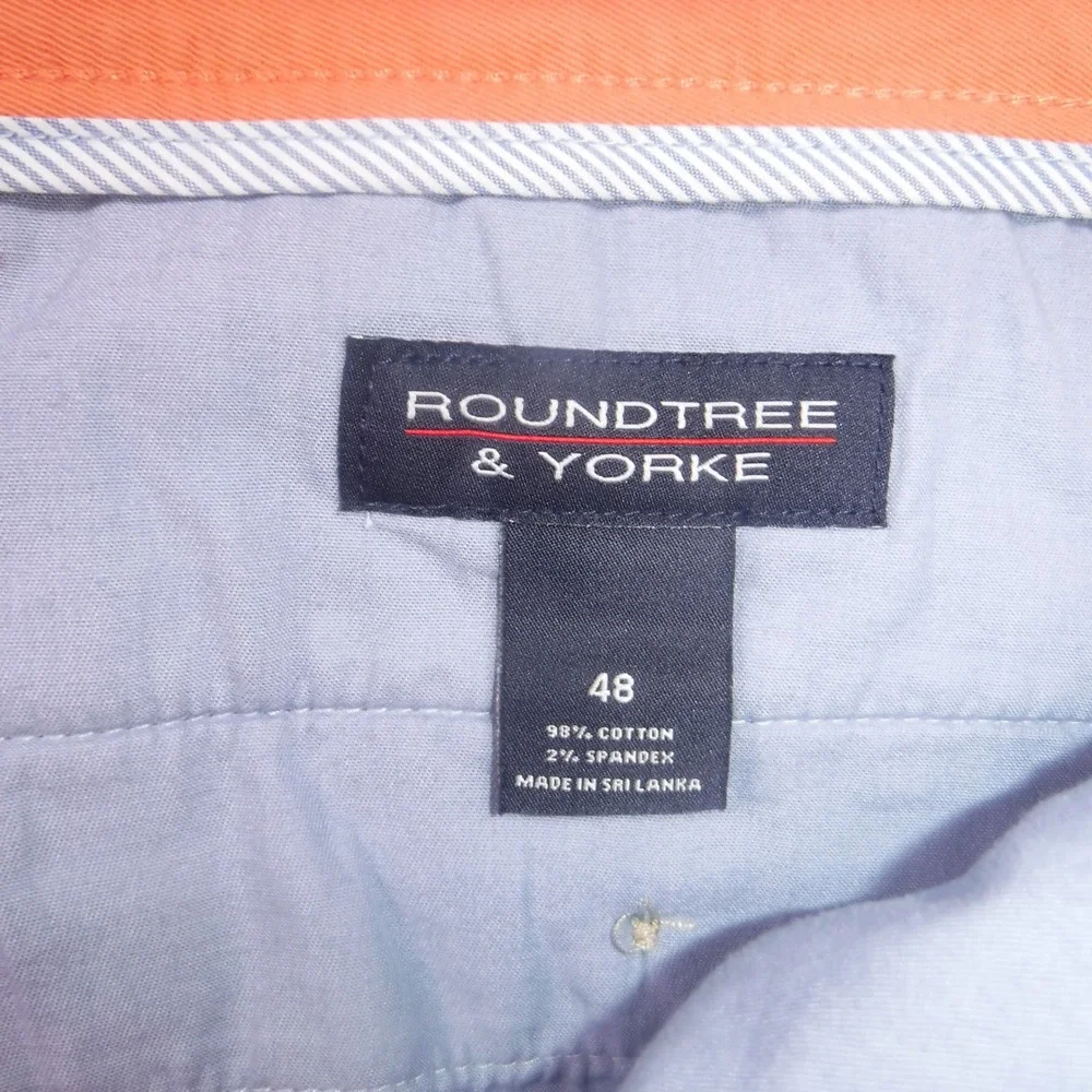 Roundtree‎ & Yorke Mens 48 Shorts Lot 2 Classic Fit Flat Front Chino Stretch New